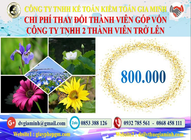 Thay đổi thành viên góp vốn công ty TNHH 2 thành viên Quận Kiến An 5 Bảng giá thay đổi thành viên góp vốn công ty TNHH 2 thành viên trở lên