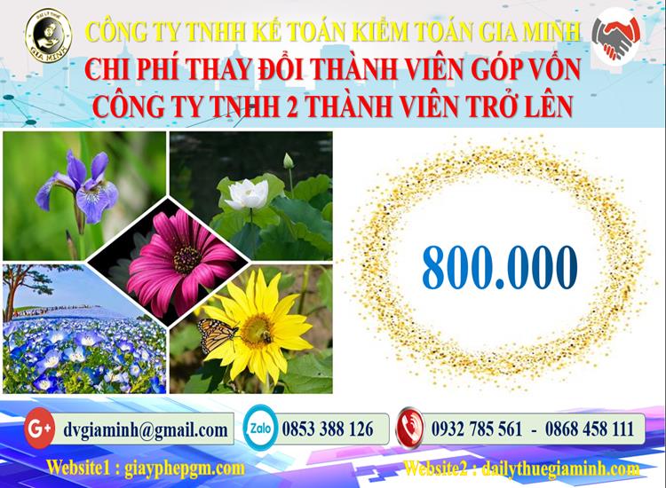 THAY ĐỔI THÀNH VIÊN GÓP VỐN CÔNG TY TNHH 2 THÀNH VIÊN QUẬN LONG BIÊN 6 Bảng giá thay đổi thành viên góp vốn công ty TNHH 2 thành viên trở lên