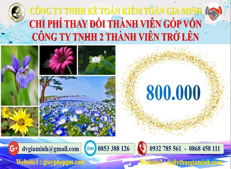 Thay đổi thành viên góp vốn công ty TNHH 2 thành viên Quận Thanh Khê 5 Bảng giá thay đổi thành viên góp vốn công ty TNHH 2 thành viên trở lên
