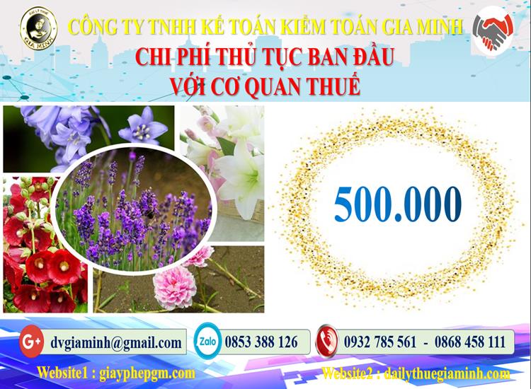 Thành lập công ty bảo vệ tại Bà Rịa Vũng Tàu 3 Chi phí thủ tục ban đầu với cơ quan thuế tại Bà Rịa Vũng Tàu