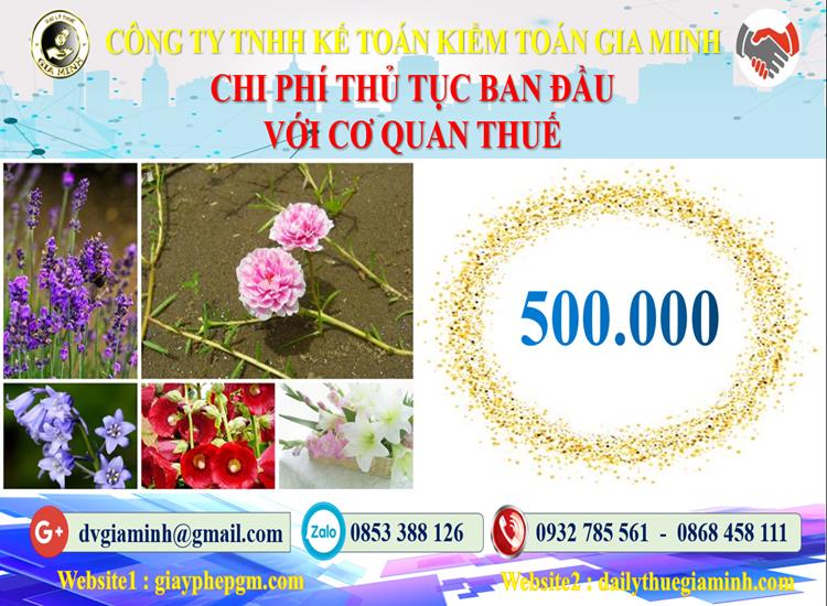 Chi phí thủ tục ban đầu với cơ quan thuế tại Bắc Kạn