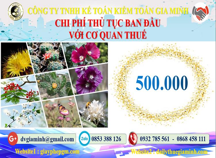 Chi phí thủ tục ban đầu với cơ quan thuế tại Bến Tre