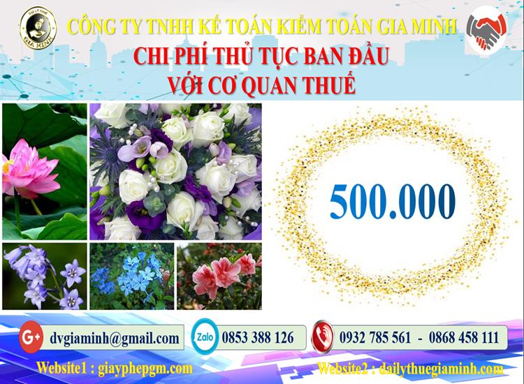 Chi phí thủ tục ban đầu với cơ quan thuế tại Bình Định
