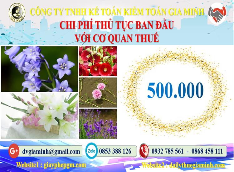 Chi phí thủ tục ban đầu với cơ quan thuế tại Bình Dương