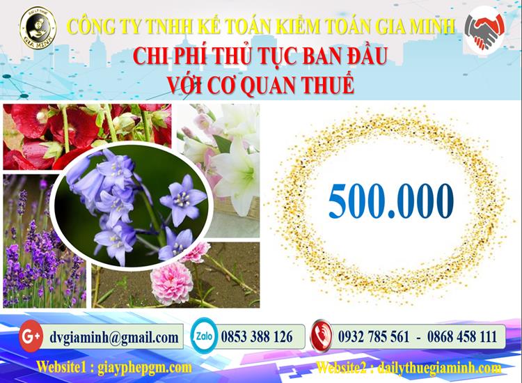 Chi phí thủ tục ban đầu với cơ quan thuế tại Bình Phước