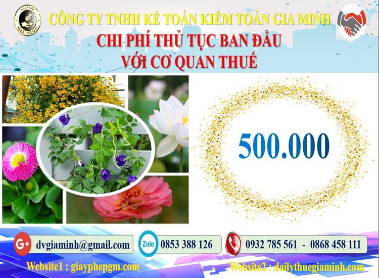 Chi phí thủ tục ban đầu với cơ quan thuế tại Bình Thuận
