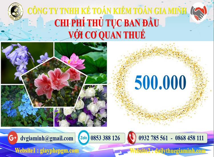 Chi phí thủ tục ban đầu với cơ quan thuế tại Cao Bằng