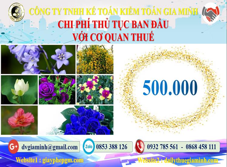 Chi phí thủ tục ban đầu với cơ quan thuế tại Đắk Lắk