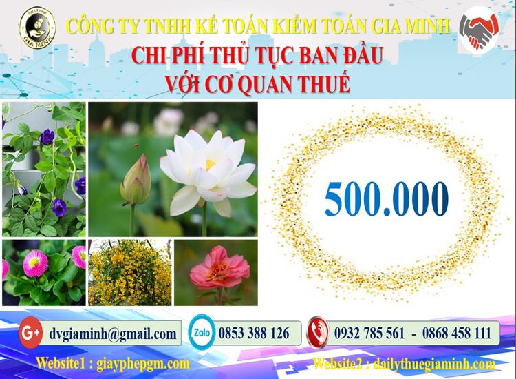 Chi phí thủ tục ban đầu với cơ quan thuế tại Hà Nội
