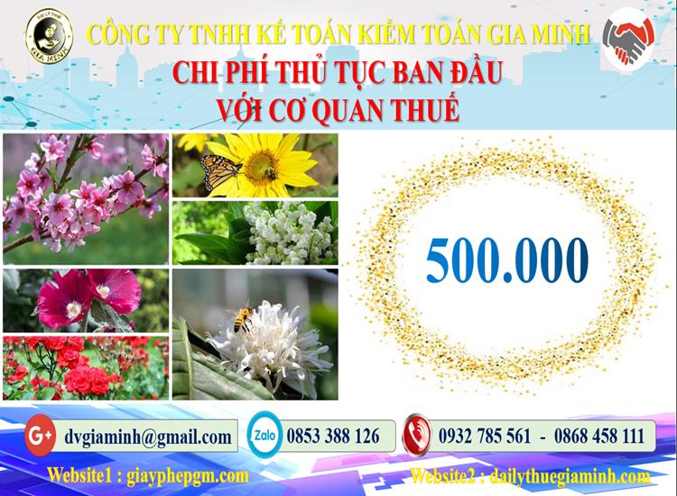 Chi phí thủ tục ban đầu với cơ quan thuế tại Hà Tĩnh