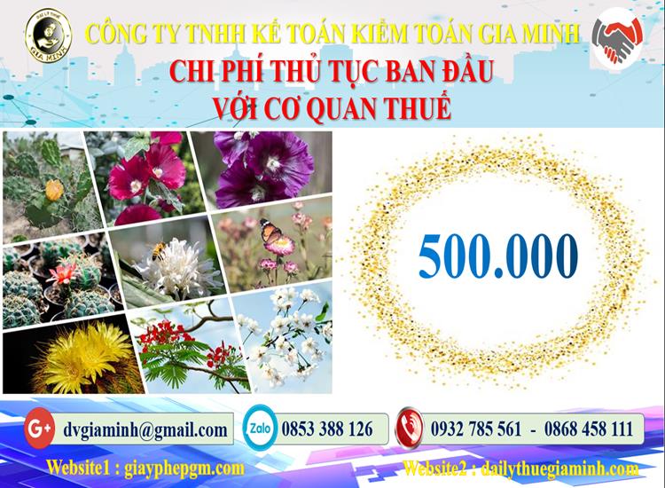 Chi phí thủ tục ban đầu với cơ quan thuế