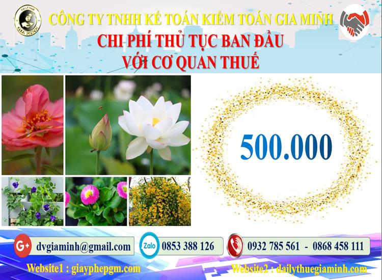 Chi phí thủ tục ban đầu với cơ quan thuế tại Huyện Ba Vì