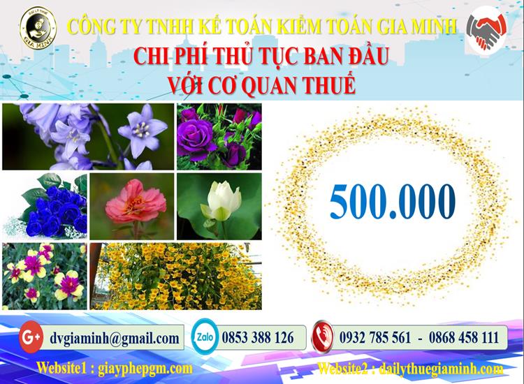 Chi phí thủ tục ban đầu với cơ quan thuế tại Huyện Bình Chánh
