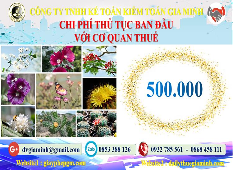 Thành lập công ty bảo vệ tại Huyện Cần Giờ 5 Chi phí thủ tục ban đầu với cơ quan thuế tại Huyện Cần Giờ