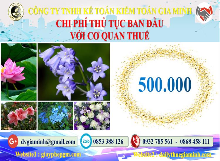 Chi phí thủ tục ban đầu với cơ quan thuế tại Huyện Cờ Đỏ 