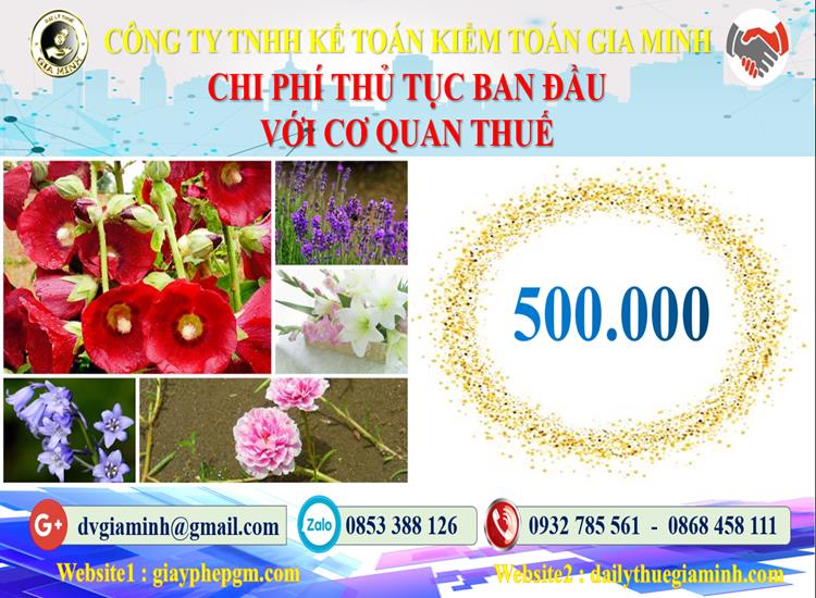Chi phí thủ tục ban đầu với cơ quan thuế tại Huyện Nhà Bè