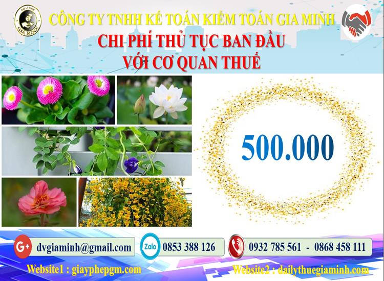 Chi phí thủ tục ban đầu với cơ quan thuế tại Huyện Phong Điền