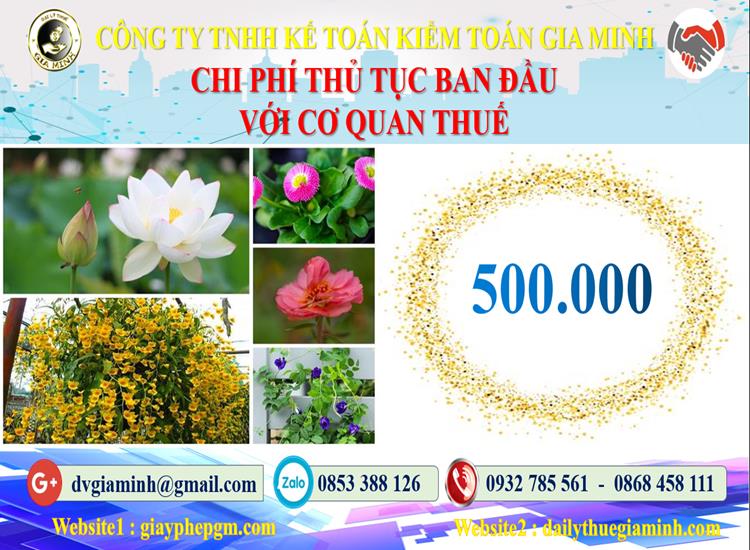 Chi phí thủ tục ban đầu với cơ quan thuế tại Huyện Thường Tín