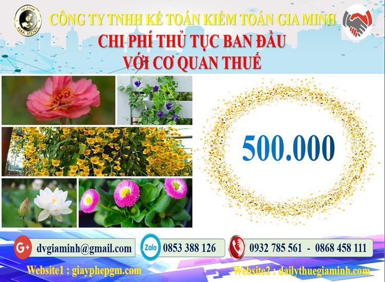 Chi phí thủ tục ban đầu với cơ quan thuế tại Lào Cai