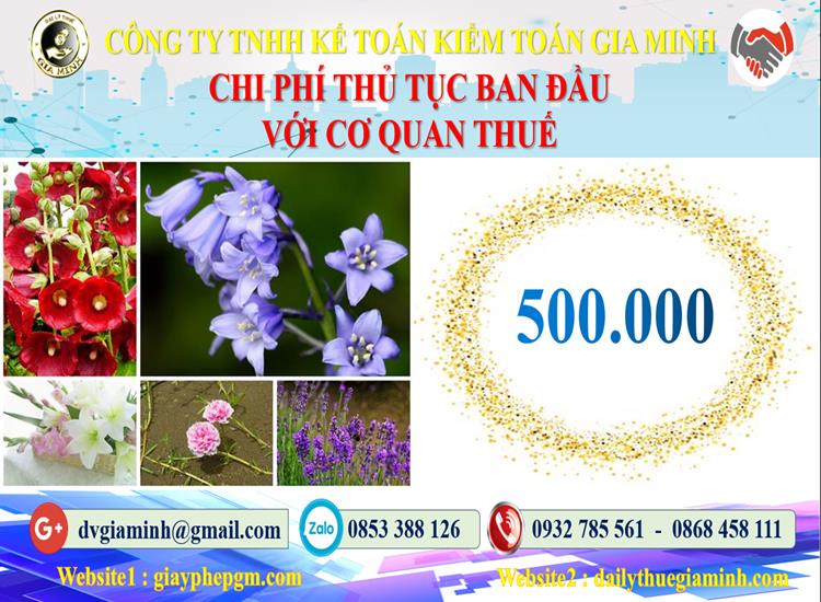 Chi phí thủ tục ban đầu với cơ quan thuế tại Nha Trang