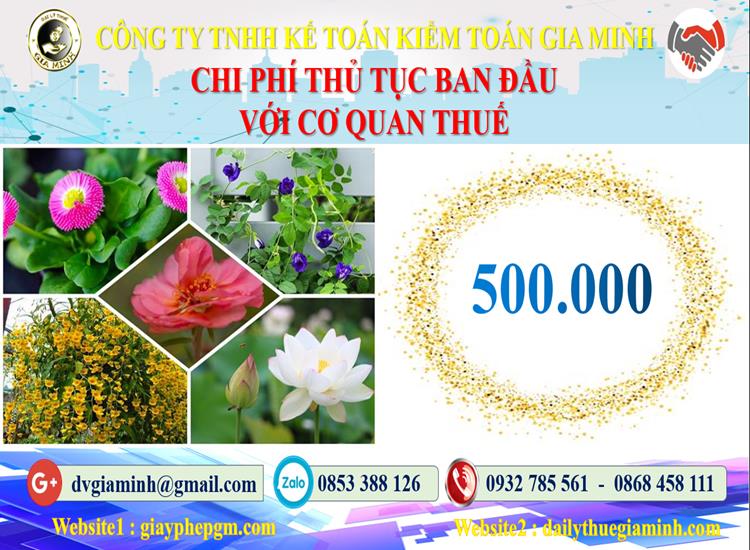 Chi phí thủ tục ban đầu với cơ quan thuế tại Phú Yên