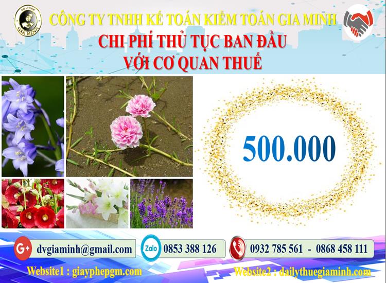 Chi phí thủ tục ban đầu với cơ quan thuế tại Quận 1