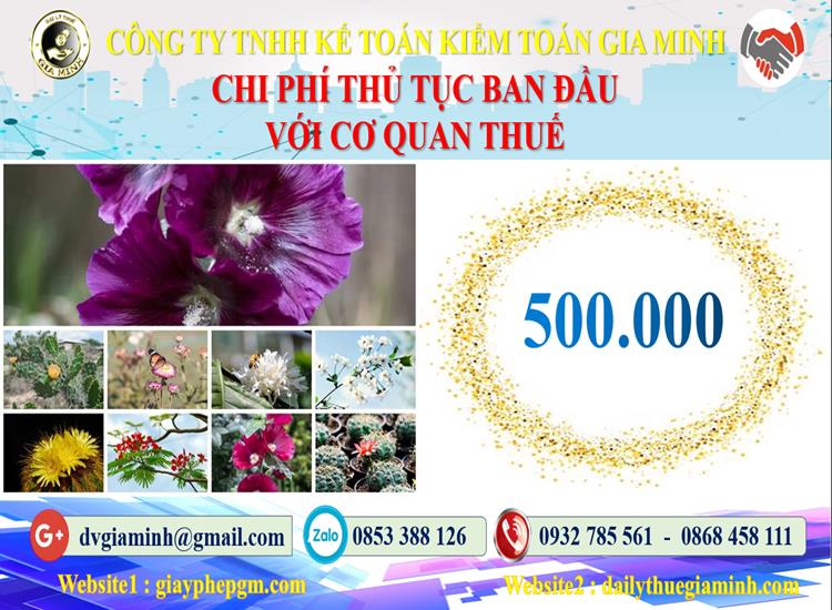 Chi phí thủ tục ban đầu với cơ quan thuế tại Quận 4