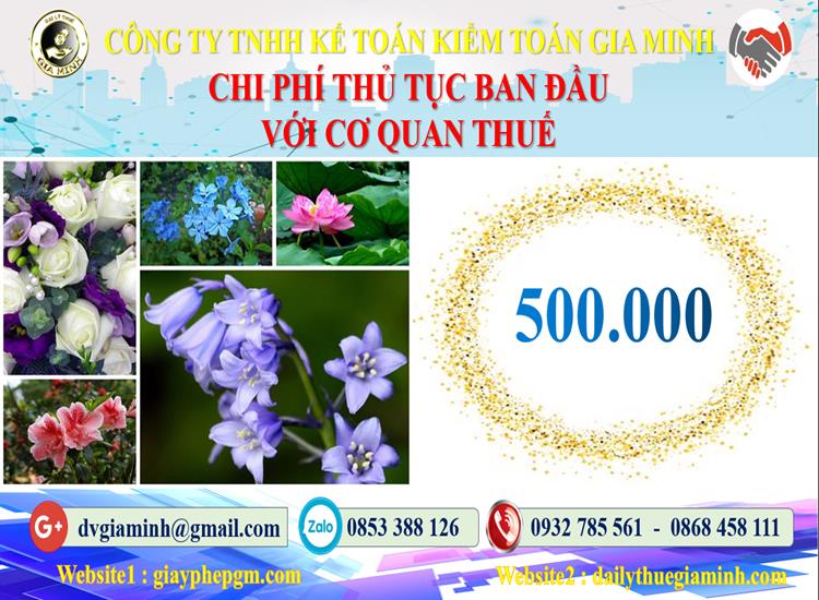 Chi phí thủ tục ban đầu với cơ quan thuế tại Quận 5