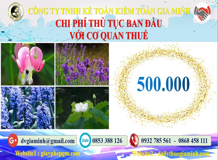 Chi phí thủ tục ban đầu với cơ quan thuế tại Quận 8
