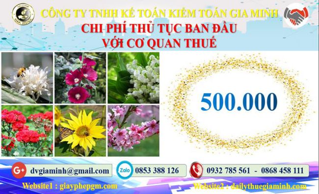 Chi phí thủ tục ban đầu với cơ quan thuế tại Quận Cái Răng