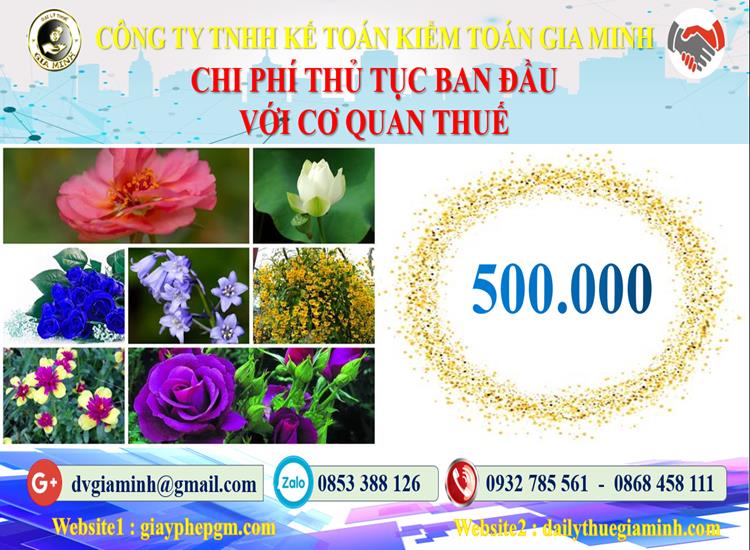 Chi phí thủ tục ban đầu với cơ quan thuế tại Quận Gò Vấp