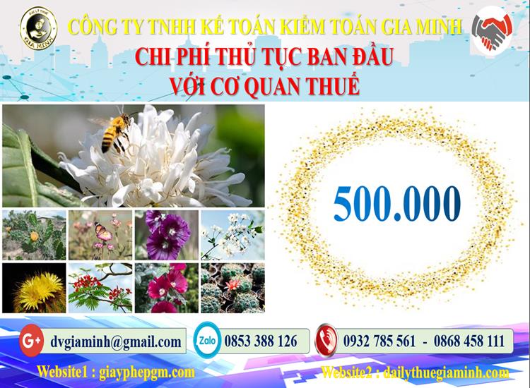 Chi phí thủ tục ban đầu với cơ quan thuế tại Quận Ninh Kiều