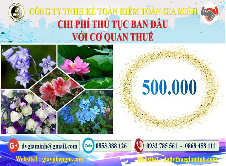 Chi phí thủ tục ban đầu với cơ quan thuế tại Quận Phú Nhuận