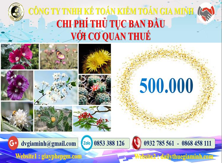 Chi phí thủ tục ban đầu với cơ quan thuế tại Quảng Bình