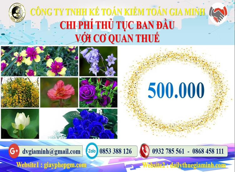 Chi phí thủ tục ban đầu với cơ quan thuế tại Quảng Nam
