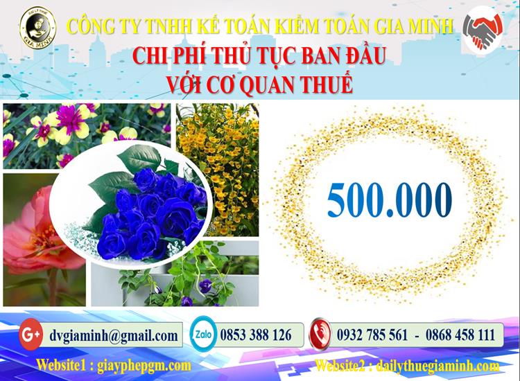Chi phí thủ tục ban đầu với cơ quan thuế tại Quảng Ngãi