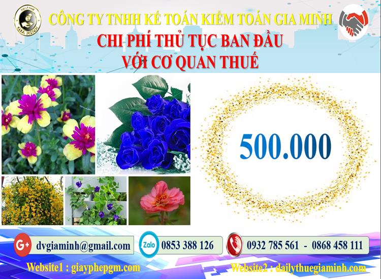Chi phí thủ tục ban đầu với cơ quan thuế tại Tây Ninh