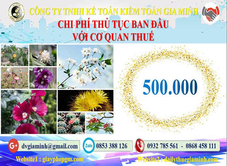 Chi phí thủ tục ban đầu với cơ quan thuế tại Thái Nguyên