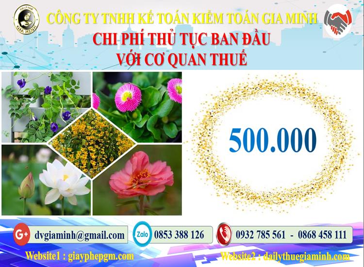Chi phí thủ tục ban đầu với cơ quan thuế tại Thanh Hóa