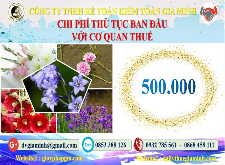 Chi phí thủ tục ban đầu với cơ quan thuế tại Thành phố Hà Nội