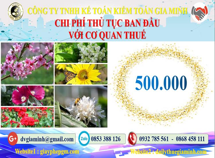 Chi phí thủ tục ban đầu với cơ quan thuế tại Thị xã Sơn Tây