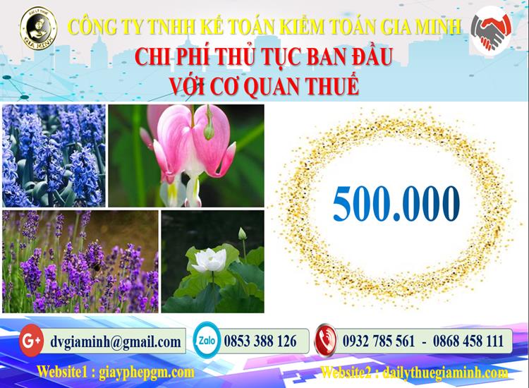 Chi phí thủ tục ban đầu với cơ quan thuế tại Trà Vinh