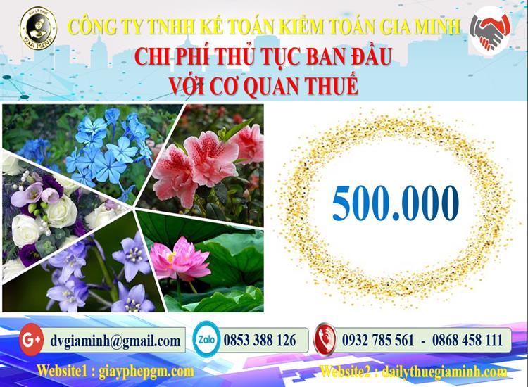 Chi phí thủ tục ban đầu với cơ quan thuế tại Tuyên Quang