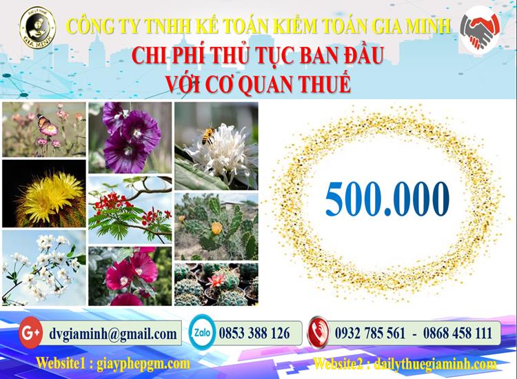 Chi phí thủ tục ban đầu với cơ quan thuế tại Vĩnh Phúc