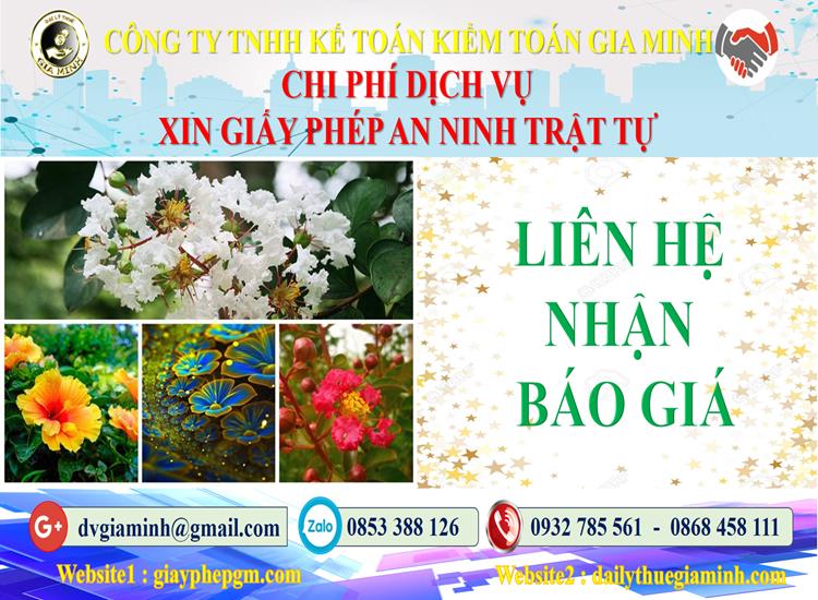 Xin giấy phép an ninh trật tự tại Kiên Giang 5 Bảng giá xin giấy phép ANTT tại Kiên Giang