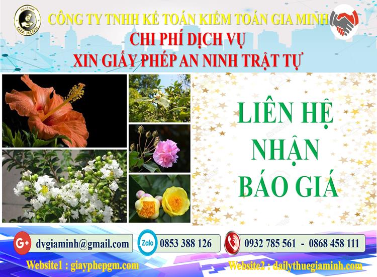 Xin giấy phép an ninh trật tự tại Quận Hoàn Kiếm 5 Bảng giá xin giấy phép ANTT tại Quận Hoàn Kiếm