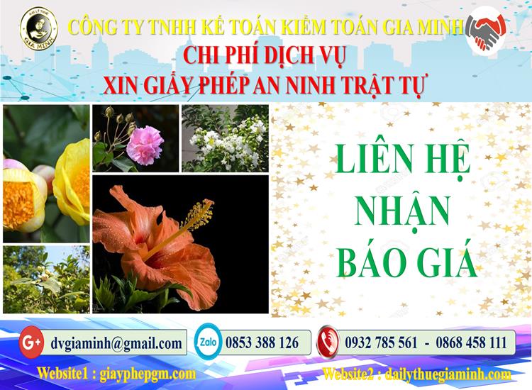Xin giấy phép an ninh trật tự tại Quận Hoàng Mai 5 Bảng giá xin giấy phép ANTT tại Quận Hoàng Mai