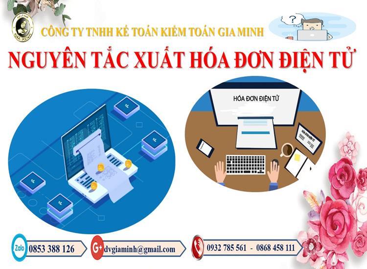 Nguyên tắc xuất hóa đơn điện tử