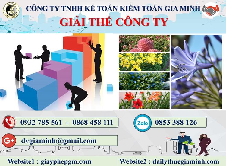 Thủ tục giải thể công ty tại Huyện Vĩnh Thạnh