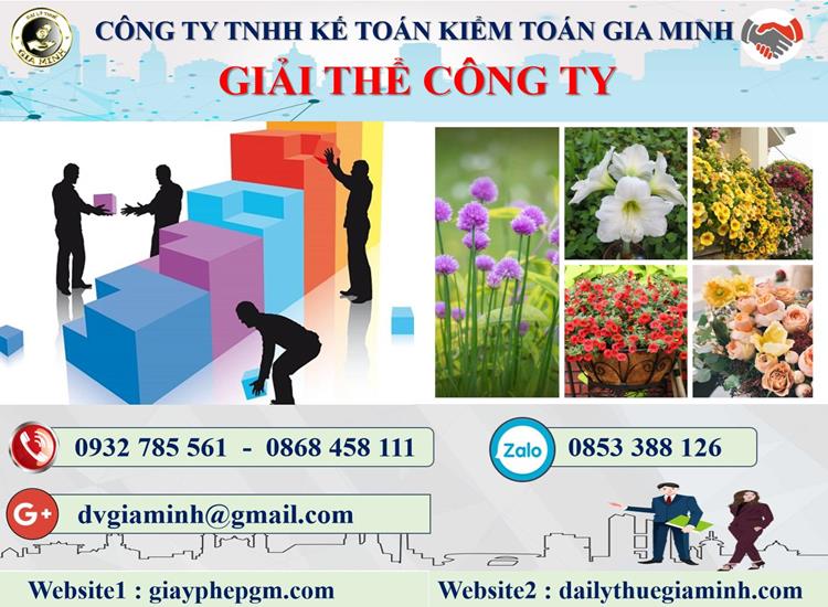 Thủ tục giải thể công ty tại Quận Ninh Kiều